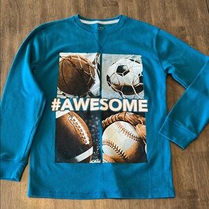 Faded Glory #AWESOME Turquoise Long Sleeve Top